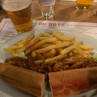 Pulled jack fruit po’ boy at Po' Boys BBQ in Athens