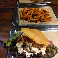 Vöner and sweet potato fries at Bärenstark in Cologne
