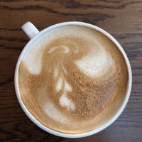 oatmilk latte^^ at New Holland Coffee Co in New Holland