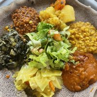  Veggie combo  at Enat Ethiopian in Seattle