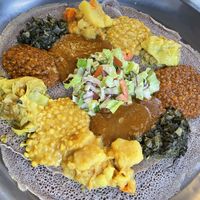 Vegan combo  at Enat Ethiopian in Seattle