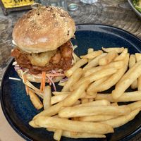 Vegan Pulled Jackfruit burger at Forrest Brewing Company in Forrest