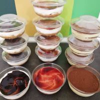 Vegan tiramisù and cheesecakes  at Le VegDelizie in Cagliari