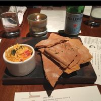 Flat bread with quinoa dip at Central in Montgomery