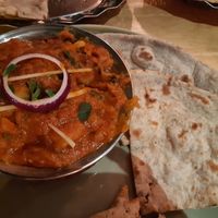 Jack fruit potatoe curry with rotti bread for dipping at Himalayan in Belfast