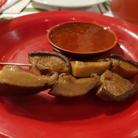 Shiitake skewers at Mon Viet in Barcelona
