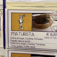 vegan options clearly labeled  at I'Tosto in Florence