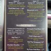 2 Curry dishes & 7 Noodle or Rice dishes can be Veggefied at Silk Thai in Hagerstown