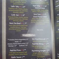 Various salad and main dishes can all be 100% plant based at Silk Thai in Hagerstown