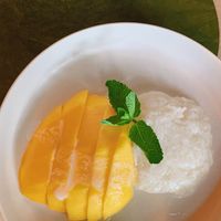 Sticky rice with mango at Ukulele Thai Bar & Food in Luxembourg City