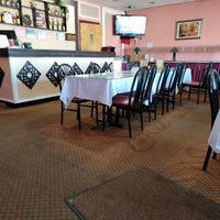 Inside the restaurant at Amber Indian Restaurant in Indianapolis