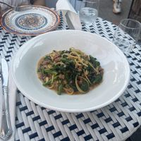 Veganized cavatelli broccoli rabe (they sub spaghetti for vegan fresh pasta)  at Oregano in Brooklyn