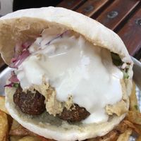 Falafel and tahini at Benaim at Benaim in Buenos Aires