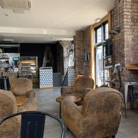 Seating area at Academy Espresso Bar in Barry