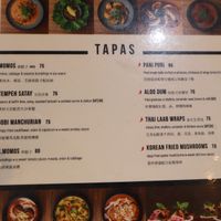Tapas Menu. at 2084 in Kowloon