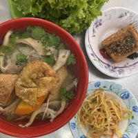 Pho and some side doshes  at Minh Anh in Ho Chi Minh City