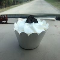 Vegan and gluten free cookies and cream cupcake  at Mmmm Delicious Cupcakes in New Port Richey