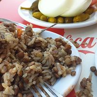 mujadara (rice with lentils) at Abu Shaker in Haifa