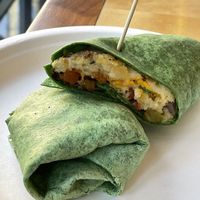 Vegan egg sandwich wrap  at The Green Room in Portsmouth