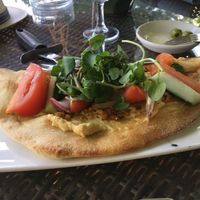 Mezze flatbread  at The Kings Arms in Cookham