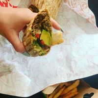 No feta, add veggie burger wrap!  at Nandos Peri Peri in Oak Brook