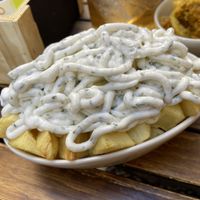 Huuuuuge tapa for 2,5. Patatas with alioli - so tasty! at La Vegana Taperia in Malaga