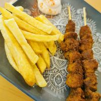 Brochetas at La Vegana Taperia in Malaga