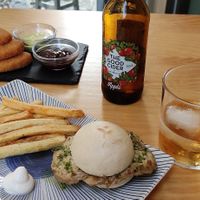 Nuggets de heura y pulguita de seitán al ajillo at La Vegana Taperia in Malaga