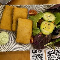 Happy fish 😊 at La Vegana Taperia in Malaga