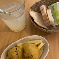 meatballs with almondsauce  at La Vegana Taperia in Malaga