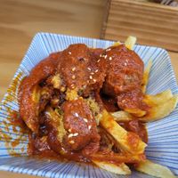 Meatballs at La Vegana Taperia in Malaga