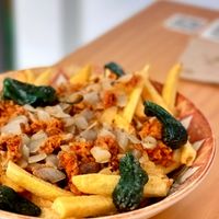 Patatas gordivegan  at La Vegana Taperia in Malaga