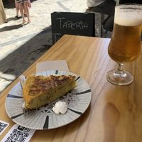 Spanish tortilla  at La Vegana Taperia in Malaga
