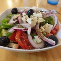 Greek salad at La Vegana Taperia in Malaga