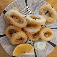 Calamari with allioli at La Vegana Taperia in Malaga