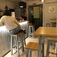 Very small, intimate but friendlyinterior  at La Vegana Taperia in Malaga