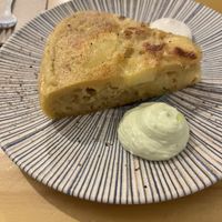 Potato tortilla 10/10 with great cilantro mayo  at La Vegana Taperia in Malaga