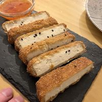 Fried tofu  at La Vegana Taperia in Malaga