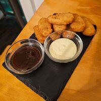 Heura nuggets and the bbq sauce were pretty good at La Vegana Taperia in Malaga