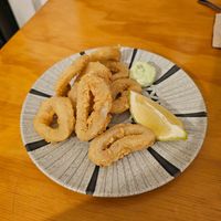 Calamares had same texture as real ones but tasted oily af at La Vegana Taperia in Malaga