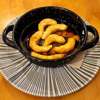 Gambas pil-pil. at La Vegana Taperia in Malaga