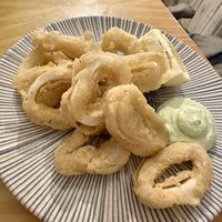 SQUID RINGS WITH ALIOLI  at La Vegana Taperia in Malaga