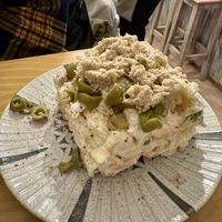 ENSALADILLA RUSA / RUSSIAN SALAD  at La Vegana Taperia in Malaga