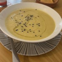 Cauliflower soup  at La Vegana Taperia in Malaga