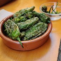 padron peppers at La Vegana Taperia in Malaga