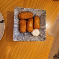 Croquettes with vegan Mayonnaise at La Vegana Taperia in Malaga