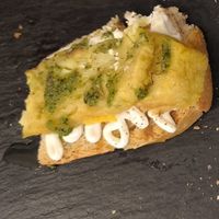 Tortilla al ajillo at La Vegana Taperia in Malaga