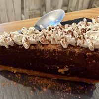 Chocolate tarta 😋   at La Vegana Taperia in Malaga