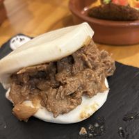 bao bun  at La Vegana Taperia in Malaga