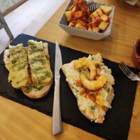 Patatas bravas at La Vegana Taperia in Malaga